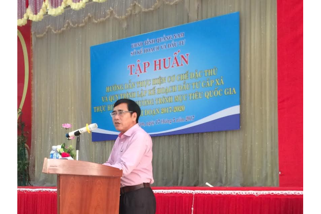 Sở Kế hoạch và Đầu tư tổ chức  Hội nghị tập huấn “Hướng dẫn thực hiện Cơ chế đặc thù và quy trình lập kế hoạch đầu tư cấp xã thực hiện các Chương trình mục tiêu quốc gia  giai đoạn 2017-2020”