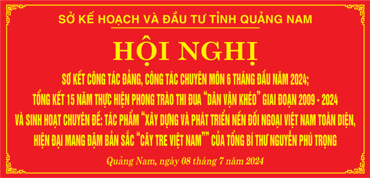 Sở Kế hoạch và Đầu tư tổ chức Hội nghị sơ kết công tác xây dựng đảng, chuyên môn 6 tháng đầu năm 2024